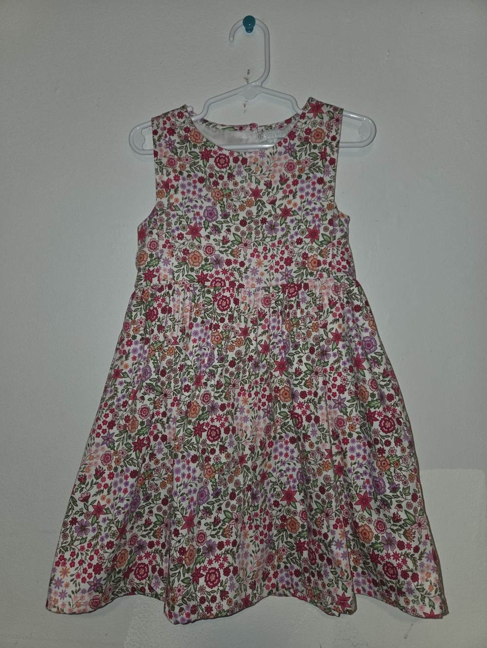 btween Pink & Green Floral Sleeveless Dress 5